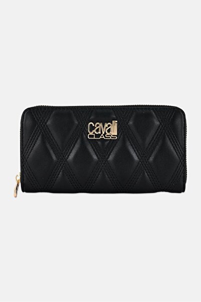 Cavalli Class Women Hardware Logo Wallet, Black