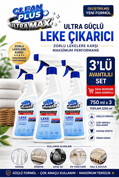 ÖZDEN ÖZDOĞAN Clean Plus+ Ultra Max Çok Amaçlı Ultra Güçlü Leke Çıkarıcı 3 x ...