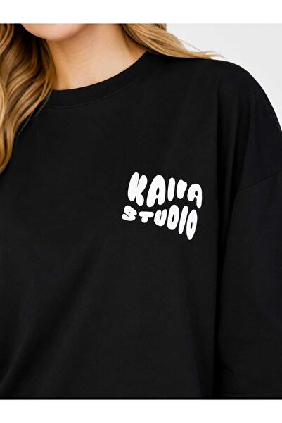 ZAVIXO طقم نسائي من قطعتين من Kaira Studio مطبوع 100% قطن، شورت كبير الحجم، ط...