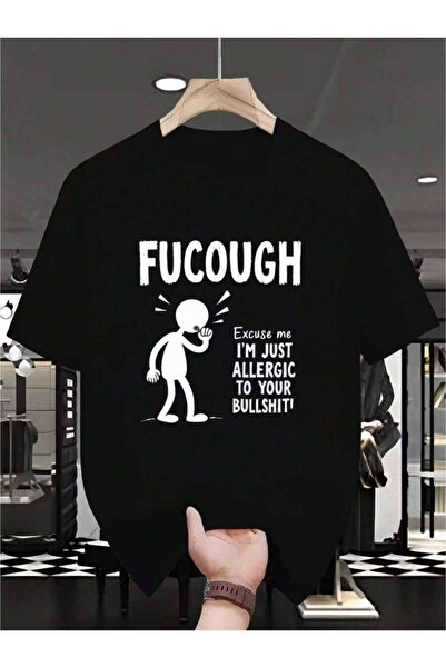 799 تي شيرت رجالي برسومات مضحكة من FUCOUGH بأكمام قصيرة مع تصميم شخصيات ساخرة...