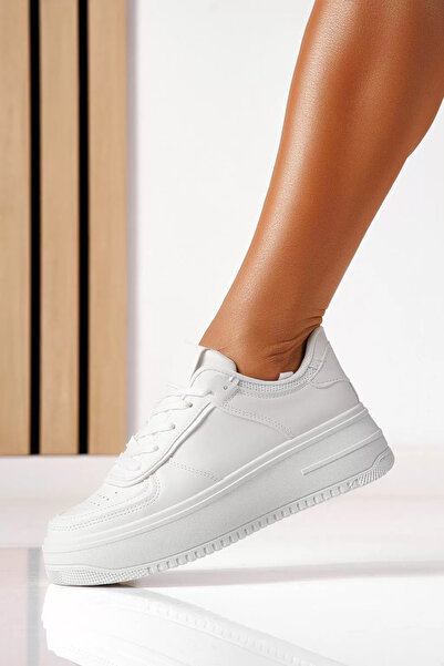 Zaira Adidasi dama albi din piele ecologica Lorelei #25483 - 40