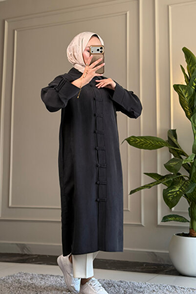Suede Style 6596 - تونيك نسائي طويل من قماش المودال الناعم المريح والأنيق بسحّاب