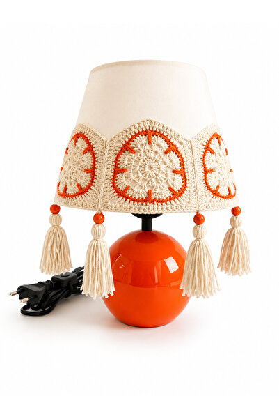 Kauri Studio Bohemian Metal Globe Body Colorful Macromel Tassel Lampshade.