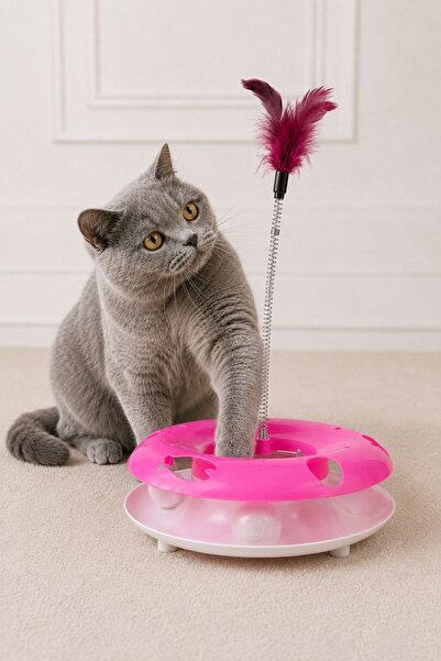 Mivra Pets Cat Toy Interactive Moving Ball Furry Spring-Loaded Intelligence T...