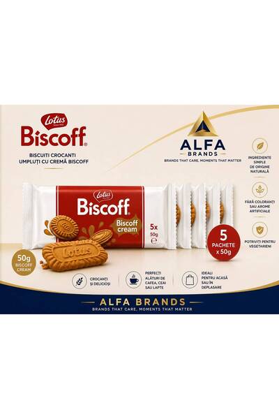 Biscoff Lotus Cream 50g – Pachet Promo 5 bucăți