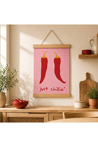 Ahşap Askılı Dekoratif Poster – 30 cm