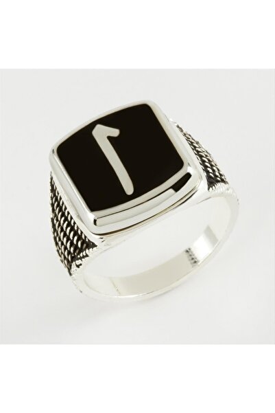 ZERO LAND Ilkestor Elif Written Metal Men's (150815) Ring-Silver Color