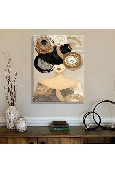 OEM Tablou decorativ model femeie pe pânză și lemn 50x70 cm, design artistic ...