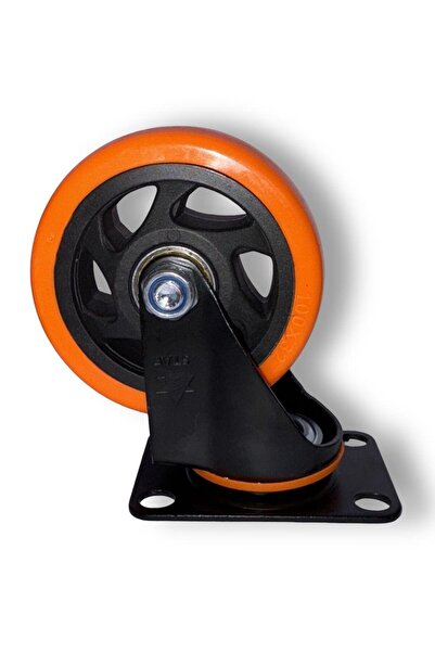 Z-Tools Roată pivotantă de 4 inch, Portocalie, / ZTS9470