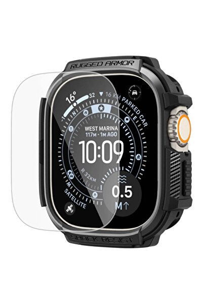 Spigen Carcasă robustă 2-în-1 și sticlă securizată pentru Apple Watch Ultra 1...