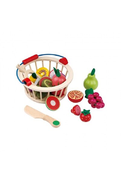 Noname Wooden fruit basket to cut 12 items