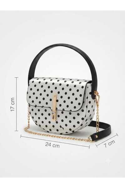 ZİVORA Women's Gold Lockable Chain Strap Hand and Shoulder Bag