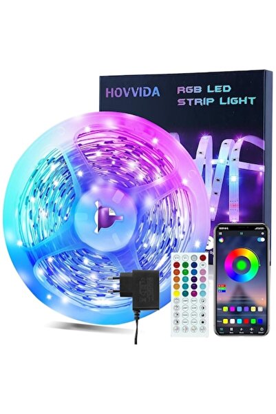 RGB Oricean ®   Bandă LED de 10 m – Bluetooth, mod muzică, aplicație HappyLig...