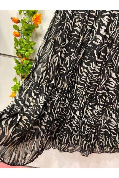 edu collection Patterned chiffon skirt lined