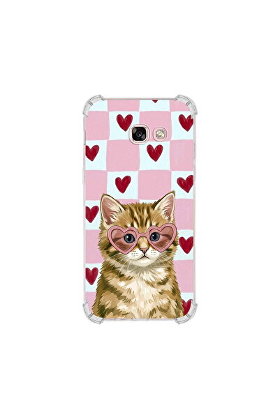 PrintiFy Samsung Galaxy A3 2017 ile Uyumlu Pembe Pötikare Serisi Çapkın Mırna...