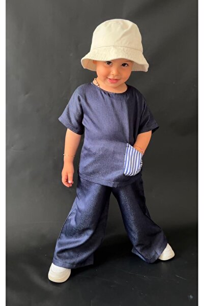 bohemiankids baby wear Summer Thin Denim Look Suit