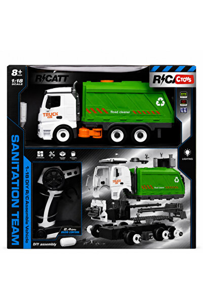 Genel Markalar Kumandalı Kamyon Temizlik Aracı 1:18 DIY Oyuncak
