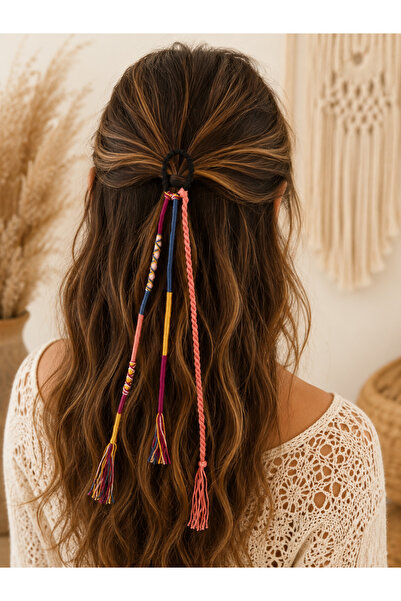 Bidüğüm Bohemian Hair Clip Handmade Ethnic Hair Accessory Festival Beach Barr...