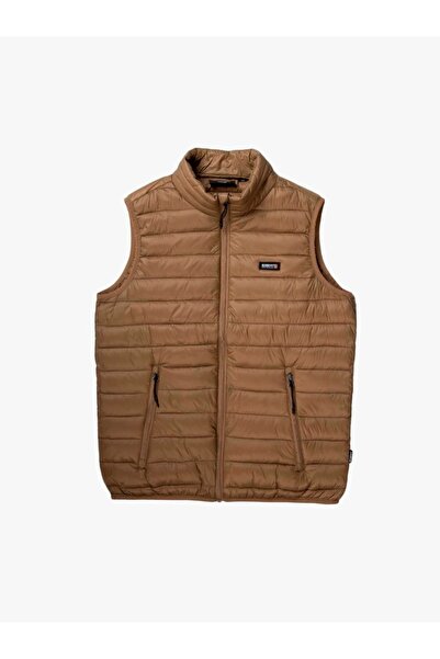 BASEHIT MEN'S PUFFER VEST JACKET 201.BM10.141-NL GOLD BROWN Brown M