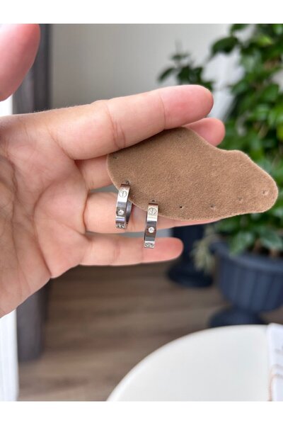 Doğaltaş Masalları Steel earrings
