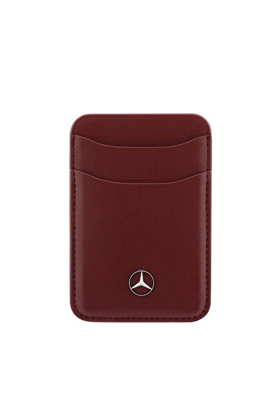 Mercedes Benz Mercedes-Benz Κόκκινο Δερμάτινο Μαγνητικό Πορτοφόλι MagSafe