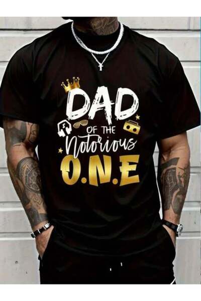 45 BPM تي شيرت كاجوال من القطن بنسبة 100%، تي شيرت Dad Of The Notorious One O...