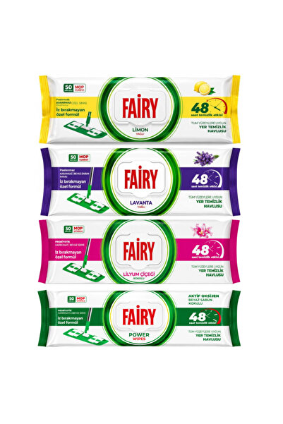 Fairy Set Servetele Umede pentru Pardoseli Fairy, 200 Buc. (Lemon + Lavanda +...