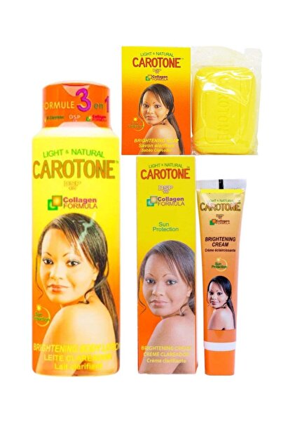 Carotone Collagen formula Brightening Cream, Body Lotion 215 ml and Soap 190G...