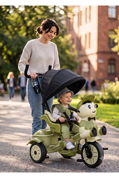 125 Yupi Panda Push Tricycle Parent Controlled Metal Body