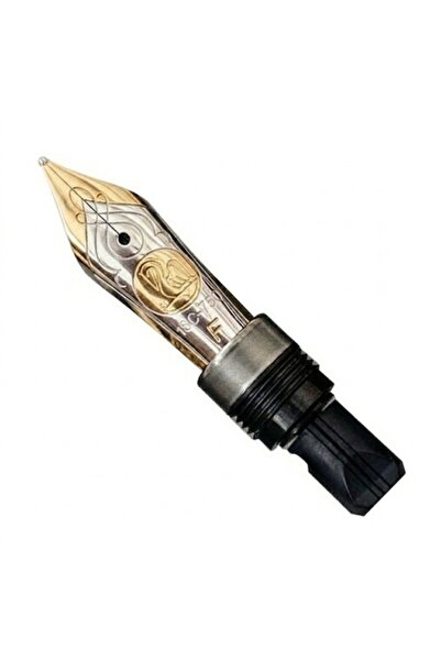 Pelikan Fountain Pen Nib F, Color Bicolor, Material 18K Gold, Rhodium Ornamen...