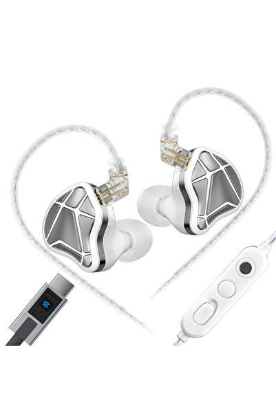 choice2 White with Mic-C ﻿ KZ Axas FPS Gaming IEM Headphones Professional Tun...