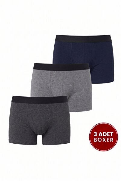 NACAR STORE Men's 3-Pack Cotton Lycra Stretchy Mixed Color Boxers
