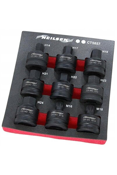 neilsen Set de chei Keyes, hexagonale conice, 3/4 H14-H24, canelate XZN M16-M...