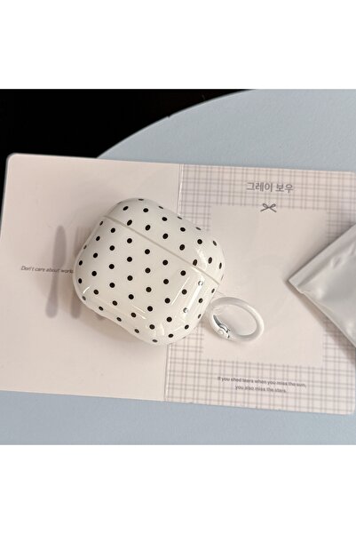 Choice19 غطاء حماية لسماعات AirPods 3 باللون الأبيض، تصميم بسيط كلاسيكي لامع ...