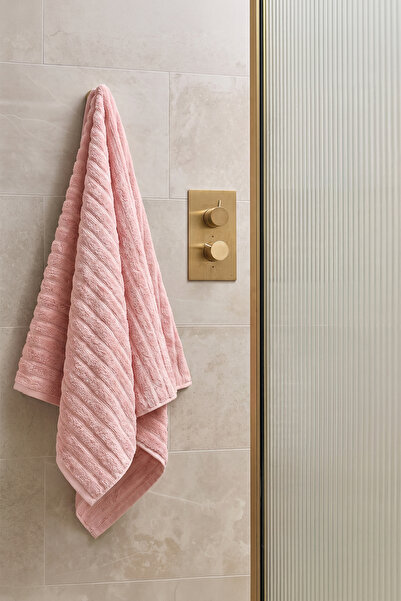 TEOHOMELİNENS Phaselis Bath Towel, Set of 2, 100% Cotton, 70X140 Cm, 670 Gsm