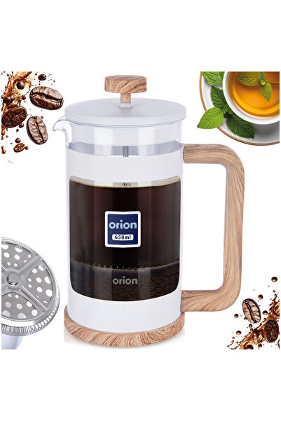 Orionis Piston Infuser 650 ml Orion Whiteline Presă franceză cu piston de sticlă