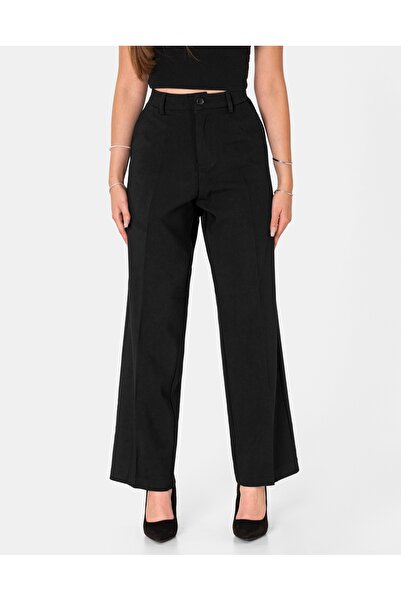 NO BRAND Pantaloni eleganți de damă, largi, cu picior lat, stil social F1002 W44