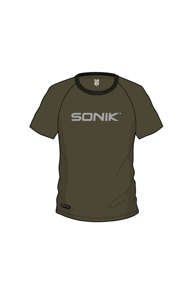 NO BRAND Tricou Sonik Raglan Verde M