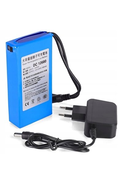 NO BRAND Acumulator reîncărcabil Li-Ion 12V 1-2A 6800mAh pentru cameră CCTV c...