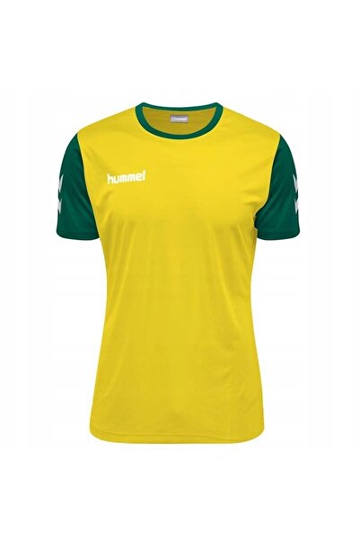 NO BRAND Tricou sport galben cu logo Hummel 140