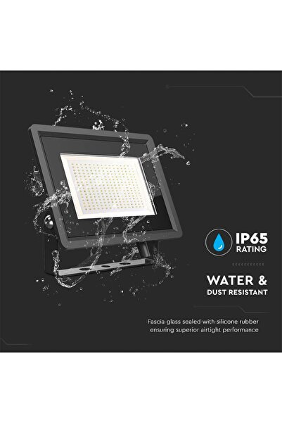 NO BRAND Proiector LED V-TAC 200W SMD Clasa F negru VT-49204 4000K 17600lm