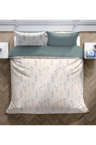 NO BRAND Lenjerie de pat din bumbac 140X200 Cottage Home 018 Flori și Ierburi