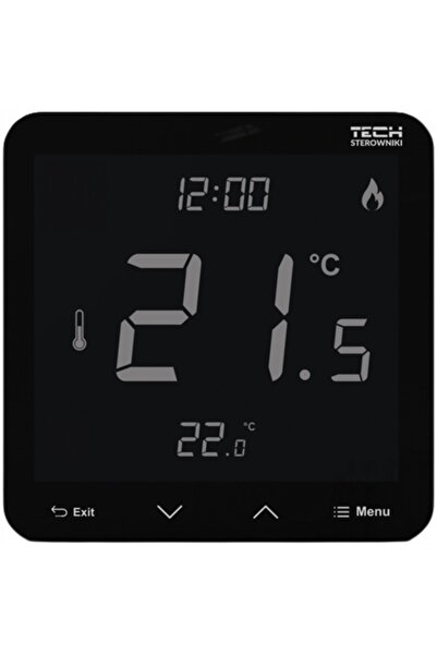 NO BRAND Regulator de cameră cu fir Tech R-12S Negru