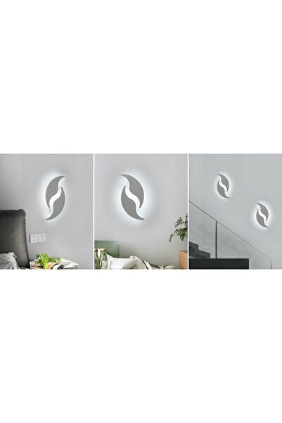 NO BRAND Aplică de perete LED 18W, acril alb, pentru dormitor, living, hol, s...