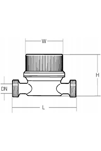 NO BRAND Contor de apă caldă DN15 1/2 filet 3/4, debit 1,6 m3, producție 2026