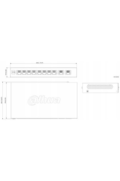 DAHUA SWITCH POE CS4010-8ET2GT-60 cu 8 porturi