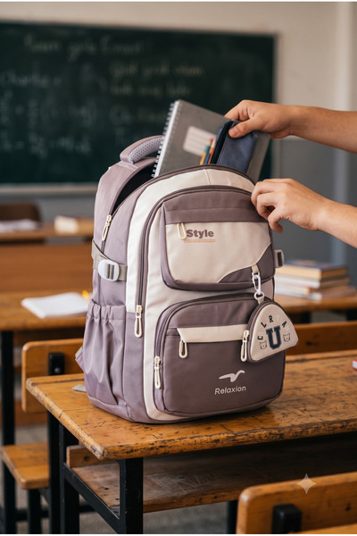 Relaxion Unisex School Backpack Travel Camping Daily Student Backpack School ...