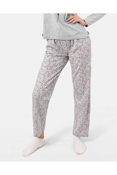 NO BRAND Pijamale subțiri de damă din bumbac, set tricou și pantaloni 411-3 XXL