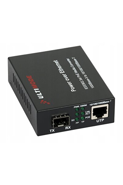 Ultimode Convertor Media M-1G/Sfp/Poe cu PoE 802.3Af/At