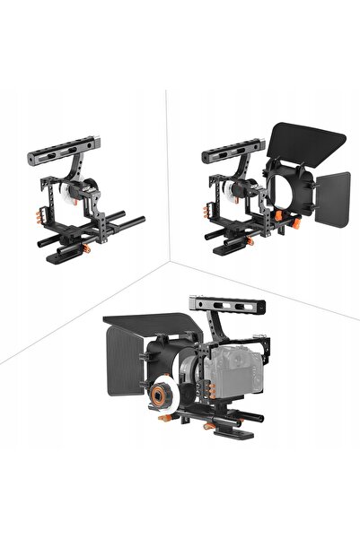 NO BRAND Andoer C500 Kit de rig video din aluminiu pentru cameră video, pentr...